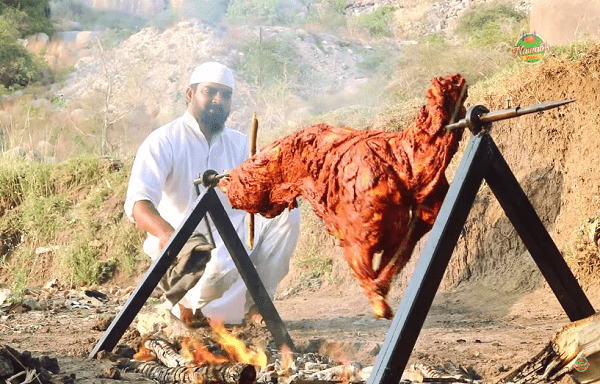 Goat roasting